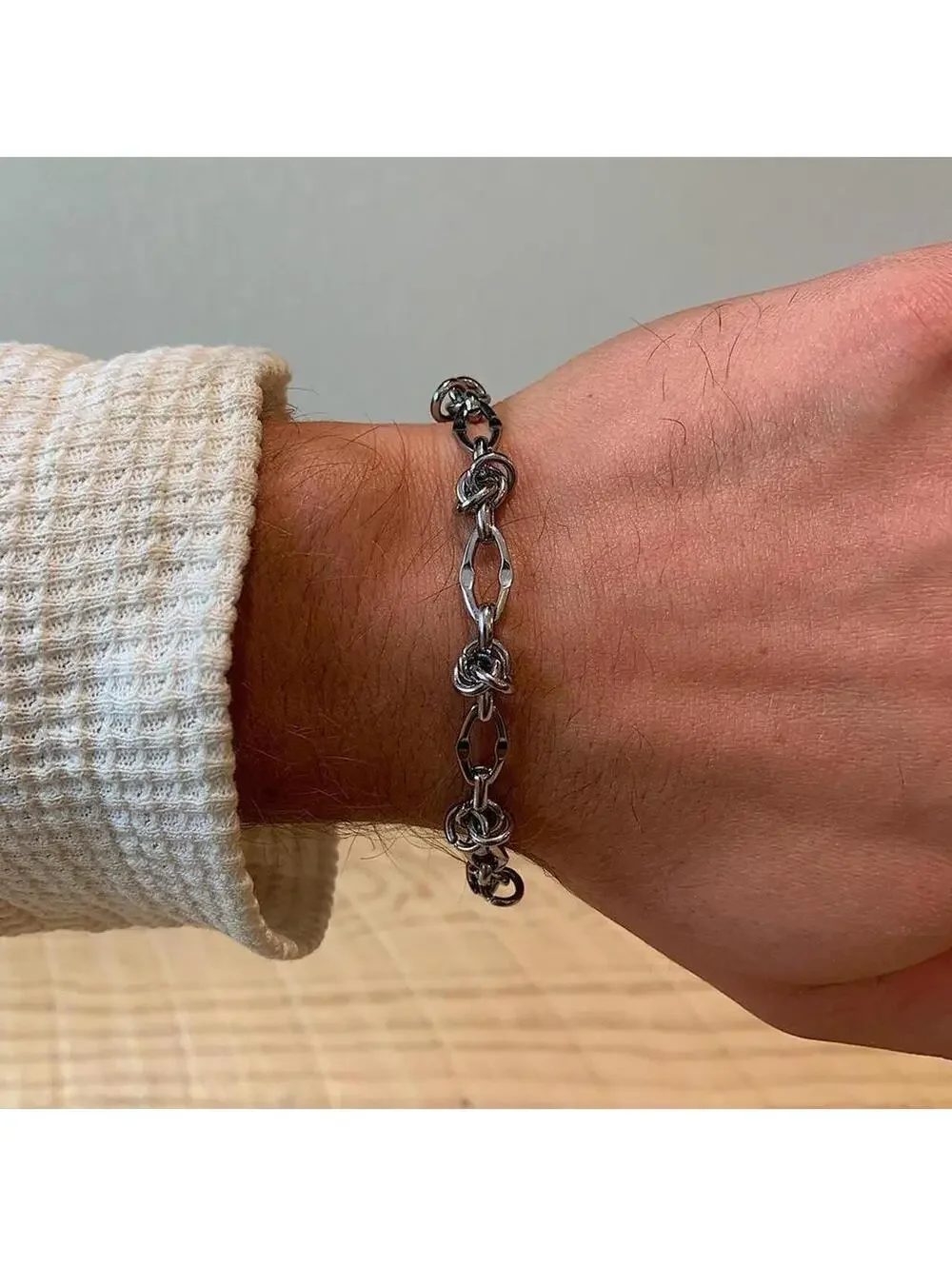 Grunge Cyber Futuristic Silver Bracelet